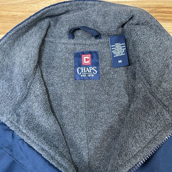 Chaps Premium Quality Puffer Vest Water Resistant Outdoor Mens Medium Blue - Picture 2 of 4